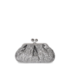 Max Mara Pasticcino Danza Small Silver Clutch Bag In Silver
