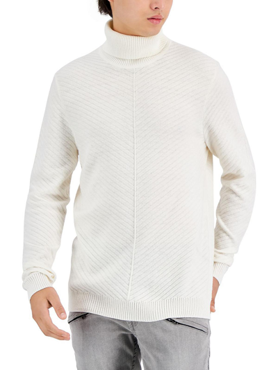 Inc Mens Ribbed Long Sleeve Turtleneck Sweater In Multi