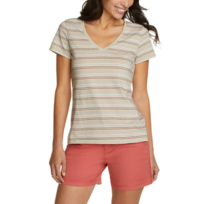 Eddie Bauer Women's Coast And Climb Short-sleeve V-neck T-shirt In Gold