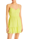 ALICE AND OLIVIA WOMENS BUTTON FRONT SHORT SUNDRESS