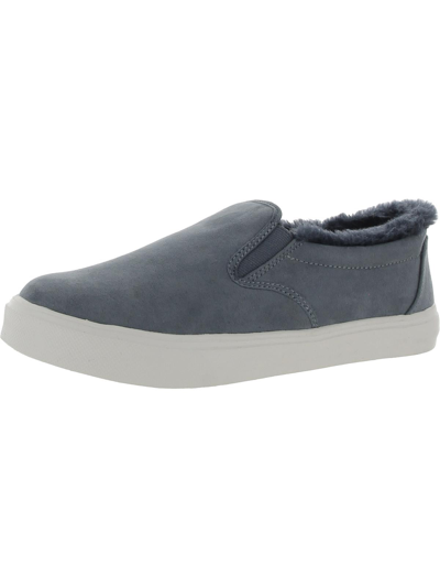 Esprit Phyllys Womens Faux Suede Cozy Slip-on Sneakers In Blue