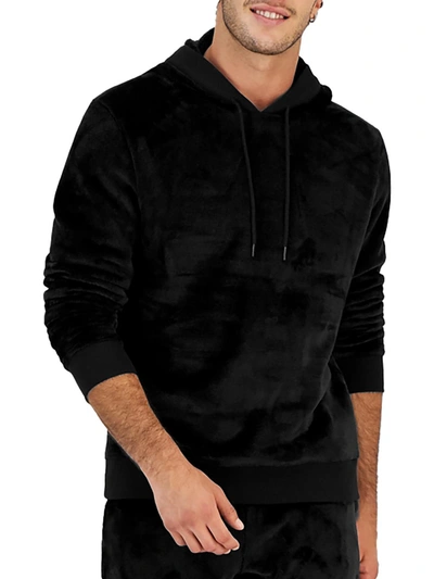 Inc Mens Fleece Regular Fit Hoodie In Black