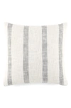 Ienjoy Home Yarn-dyed Stripe Cotton Throw Pillow In Gray