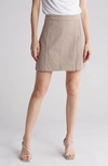 Theory Grid Print Staple Wrap Skirt In Ivory Multi