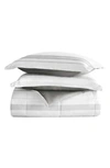 IENJOY HOME IENJOY HOME STITCHED STRIPE REVERSIBLE 3-PIECE COMFORTER SET