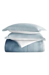 Ienjoy Home Ocean Waves Reversible 3-piece Comforter Set In Light Blue