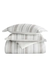 Ienjoy Home Vintage Stripe Reversible 3-piece Comforter Set In Dune