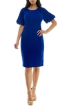 NINA LEONARD NINA LEONARD PUFF SLEEVE SHIFT DRESS