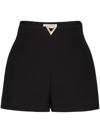 Valentino Crepe Couture Shorts In Black