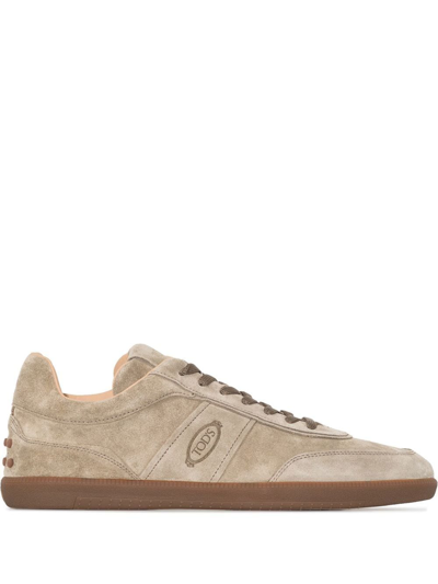 Tod's Tods Tabs Sneakers In Beige