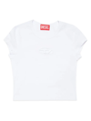 Diesel Tangie Oval D Logo Cotton T-shirt In White