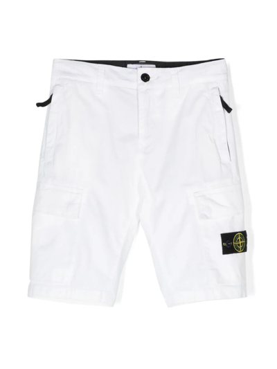 Stone Island Bermuda Cargo In White