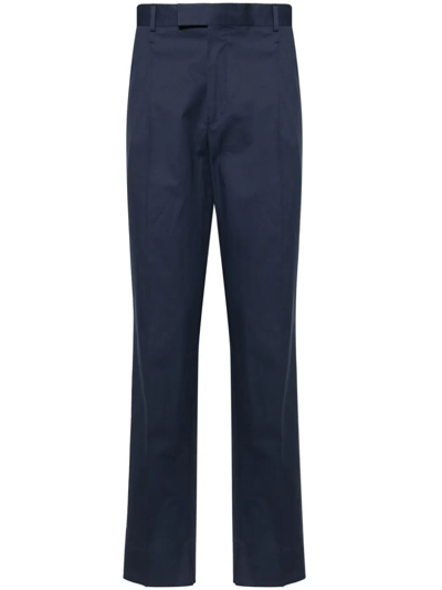 Zegna Pantaloni In Cotone Premium In Blue