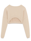 Saint Laurent Felpa Corta  In Beige