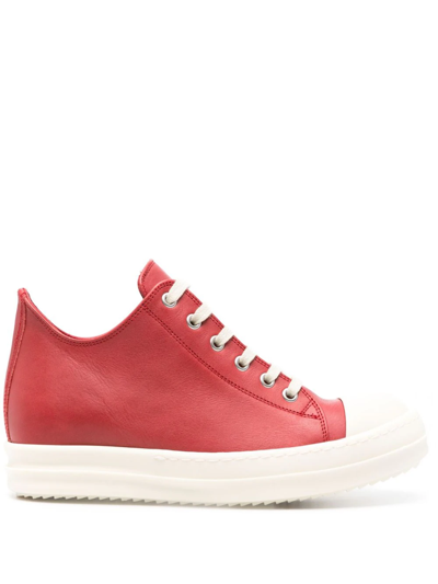 Rick Owens Lido Low Trainers In Red