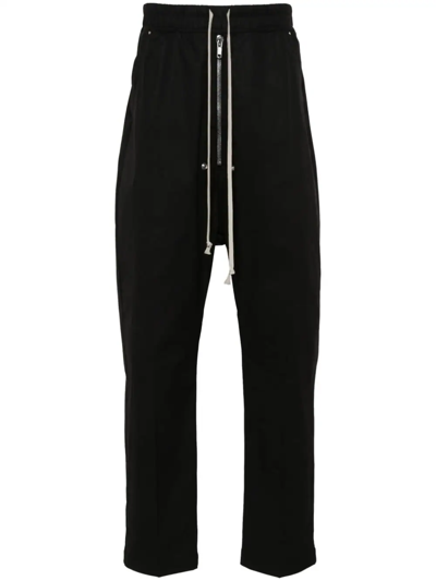 Rick Owens Pantaloni Bela In Popeline Di Cotone Pesante Color Nero In Black