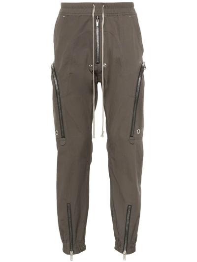 Rick Owens Organic-cotton Tapered Trousers In Red