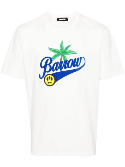Barrow T-shirt Con Stampa In White