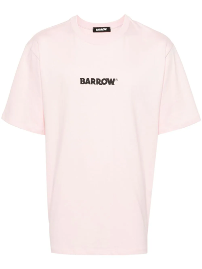 Barrow T-shirt Con Stampa In Pink