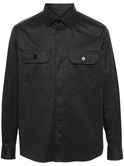 Zegna Camicia Con Tasche In Black