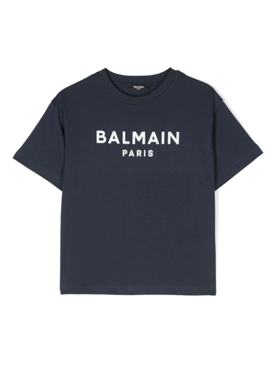 Balmain T-shirt  Paris In Blue