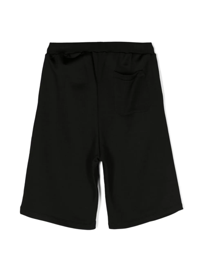 Balmain Shorts Con Logo Stampato In Black