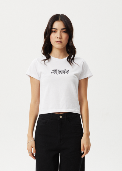 Afends Baby Tee In White