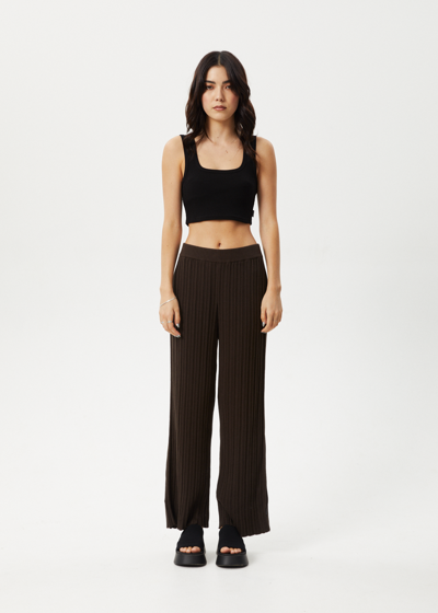 Afends Knit Pant In Brown