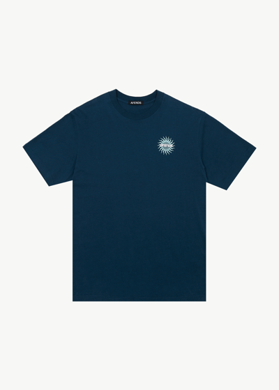 Afends Retro Fit Tee In Colour-blue