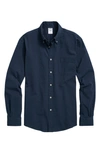Brooks Brothers Performance Series Stretch Button-down Collar Sport Shirt In Solid Navy