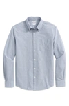 Brooks Brothers Oxford Cotton Button-down Shirt In Solid Blue