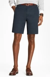 Brooks Brothers 9" Flat Front Stretch Advantage Chino Shorts In Navy