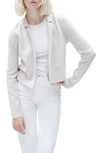 Rag & Bone Joy Cropped Wool-blend Blazer In Ivory
