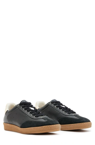 Allsaints Leo Low Top Sneaker In 黑色&黑色
