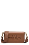 Marc Jacobs Borsa A Spalla The Leather Mini Argan Oil In Brown