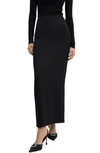 Mango Maxi Pencil Skirt In Black