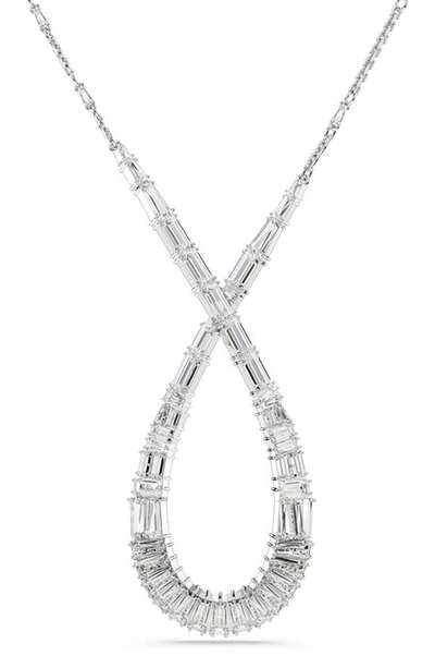 Swarovski Hyperbola Pendant Necklace In White Gold