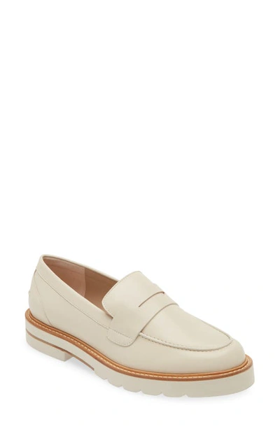 Stuart Weitzman Parker Lift Loafer In Oat Tonal