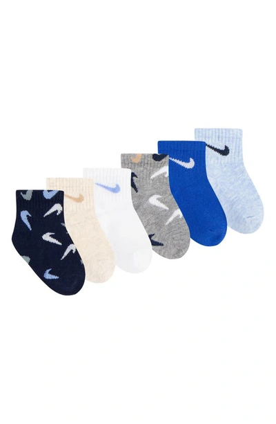 Nike Swooshfetti Baby (3-6m) Ankle Socks (6 Pairs) In Multicolor