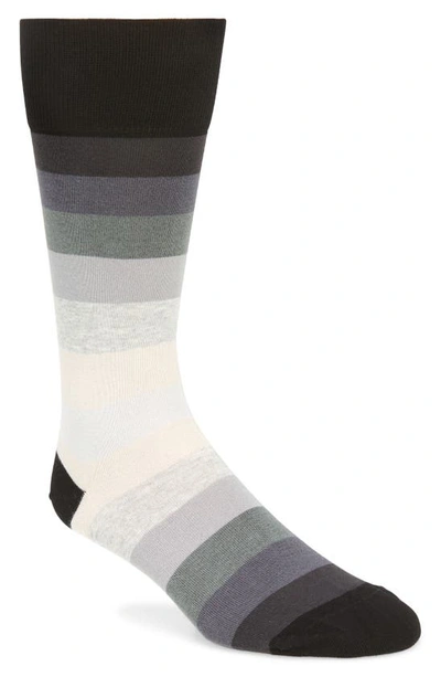 Paul Smith Men's Gradient Stripe Crew Socks In Black Multi