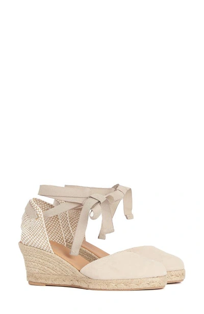 Barbour Juana Womens Wedge Espadrilles In Beige