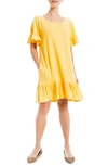 Max Studio Flutter Sleeve Dress In Sunshine