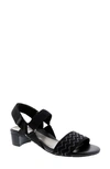 Ros Hommerson Virtual Womens Open Toe Strappy Slingback Sandals In Black Elastic