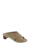 Ros Hommerson Va Va Voom Slide Sandal In Biege Suede