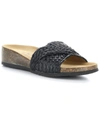 Bos. & Co. Luni Crisscross Slide Sandal In Black