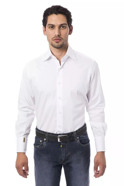 Billionaire Italian Couture Cotton Men's Shirt In White
