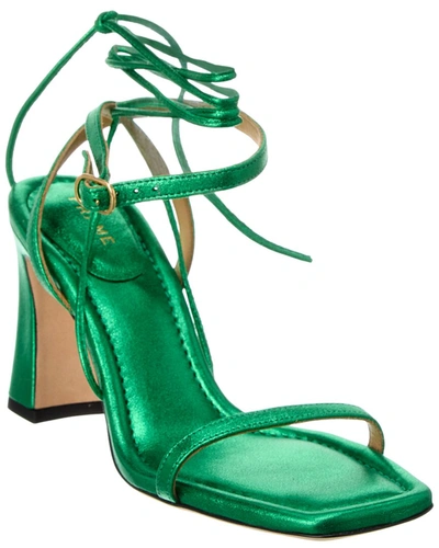 Frame Women's Le Ramona Metallic Leather Lace-up Sandals In Green