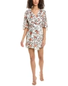 Iro Surplice Silk-blend Mini Dress In Green