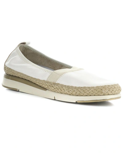 Bos. & Co. Fastest Leather Espadrille In White