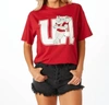 Stewart Simmons The Ua Boyfriend Tee In Red In Red